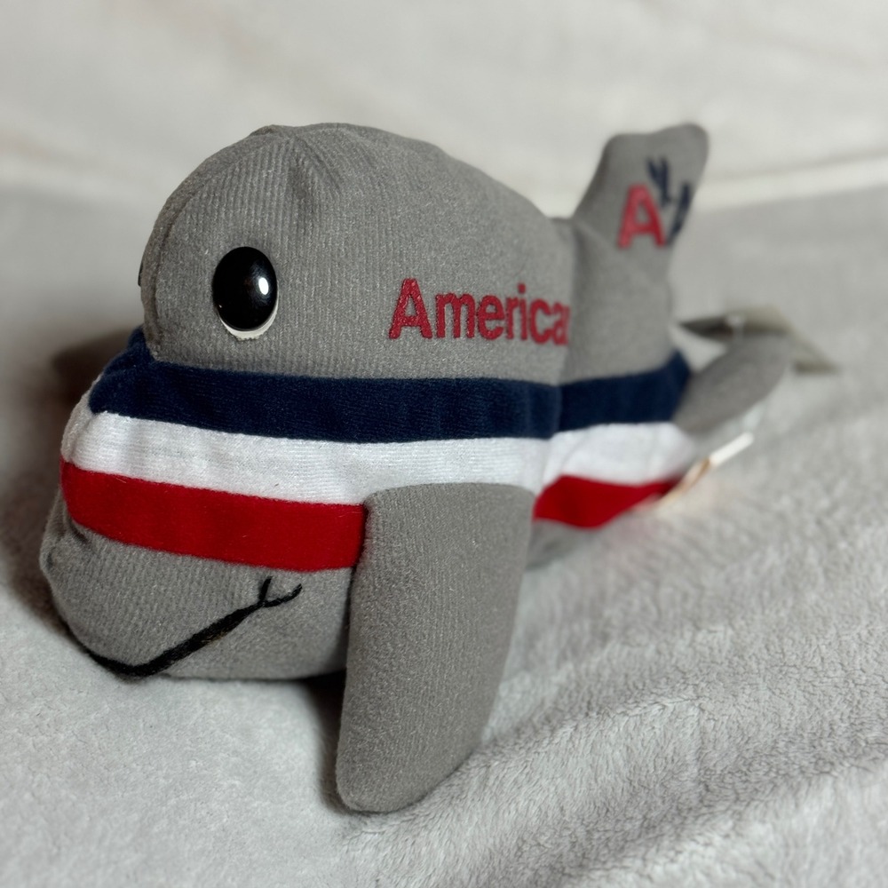 American Airlines Vintage Plush Plane NWT Collectible, Bean Bag & Stuffing, 8"‎